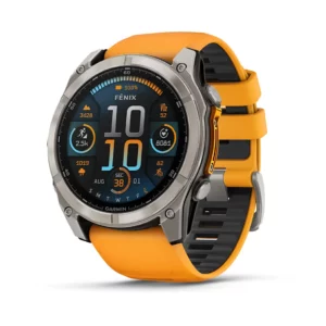 Smartwatch Garmin Fēnix 8 AMOLED w kolorze Spark Orange – widok z przodu