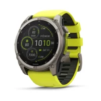 Zegarek Garmin Fenix 8 47 mm Solar Sapphire Titanium, Amp Yellow/Graphite