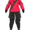 Suchy damski kombinezon nurkowy Ursuit Cordura Lady w czarnym kolorze, z wzmocnieniami na kolanach i łokciach, wyposażony w pojemne Tech-pockets oraz ergonomiczny damski krój.