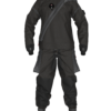 Suchy kombinezon nurkowy Ursuit Cordura, czarny, z wzmocnieniami na kolanach, łokciach i siedzeniu, wyposażony w pojemne Tech-pockets z D-ringami