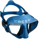 Maska Cressi Atom w wersji bezramkowej – widok z przodu, model freedivingowy o ultraniskiej objętości”