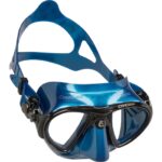 Maska do nurkowania i freedivingu Cressi Nano – ultralekka, kompaktowa, z silikonowym kołnierzem i szkłami pod kątem, zapewniająca doskonałą widoczność i komfort.