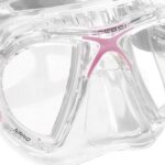 Maska nurkowa Cressi Nano Crystal w kolorze czarnym – niska objętość, silikon Crystal, kątowe szkła, hydrodynamiczny kształt.