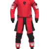 Suchy kombinezon Ursuit Cordura RedQ BZ z odblaskami, wykonany z trójwarstwowej Cordury, przeznaczony do nurkowania ratowniczego i technicznego