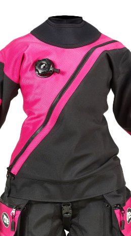 Damski suchy kombinezon Ursuit One Endurance Lady z materiału Softdura, teleskopową talią, przednim zamkiem, kieszeniami bellow i lekkimi butami Tech Dry Boots.