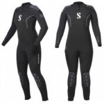 Skafander nurkowy ScubaPro EVERFLEX YULEX-DIVE 7.5/5 mm – ekologiczny, półsuchy kombinezon z pianki roślinnej Yulex®, wodoszczelny z zamkami YKK i wzmocnieniami na ramionach oraz siedzeniu.