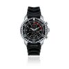 Zegarek Chris Benz Surf&Sail Bjorn Dunkerbeck Chronograph 200M CB-200BD-KBS z czarną tarczą i gumowym paskiem, sygnowany podpisem Björna Dunkerbecka