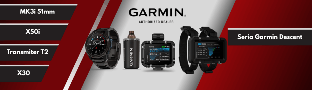 Seria Garmin Descent – zegarki nurkowe MK3i, X50i, X30 i transmiter T2. Oficjalny dealer Garmin – XDive.pl
