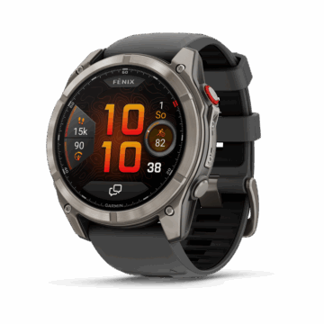 GARMIN Fenix 8 Pro – 51 mm, AMOLED Sapphire Titanium z silikonowym paskiem w kolorze Graphite/Black [010-03199-11]