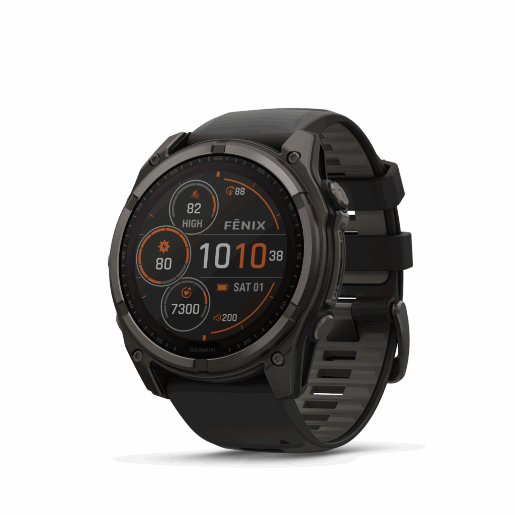 GARMIN Fenix 8 – 51 mm SOLAR Sapphire Carbon Gray DLC Titanium z paskiem Black/Pebble Gray [010-02907-11]