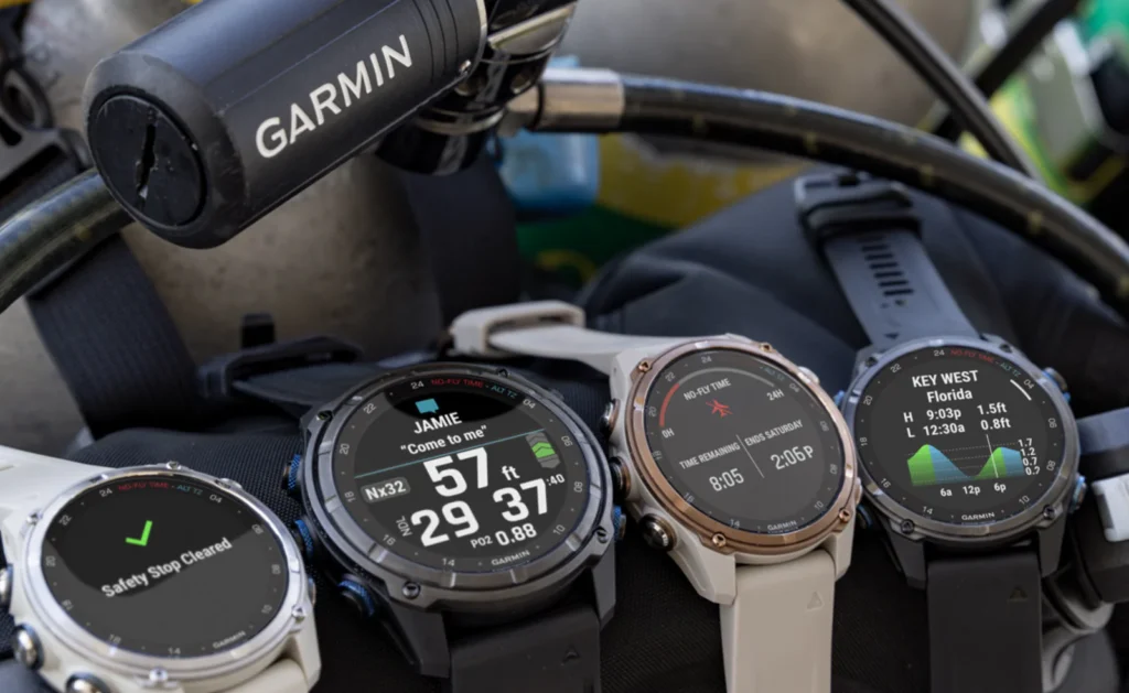 Seria Garmin Descent - wszystkie komputery nurkowe oraz transmiter T2