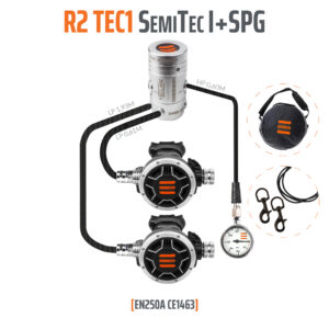 Automat R2 TEC1 SemiTec I z manometrem EN250A zestaw nurkowy