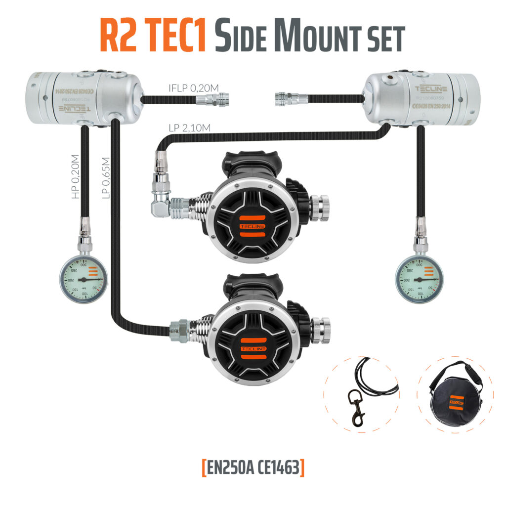 Automat R2 TEC1 Side Mount z oktopusem i manometrem EN250A