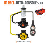 Zestaw automatów oddechowych Tecline R1 REC1, octopus, konsola 2-elementowa, EN250A >10°C