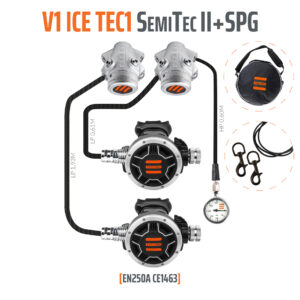 Automat V1 ICE TEC1 SemiTec II z manometrem EN250A – sprzęt nurkowy do zimnej wody