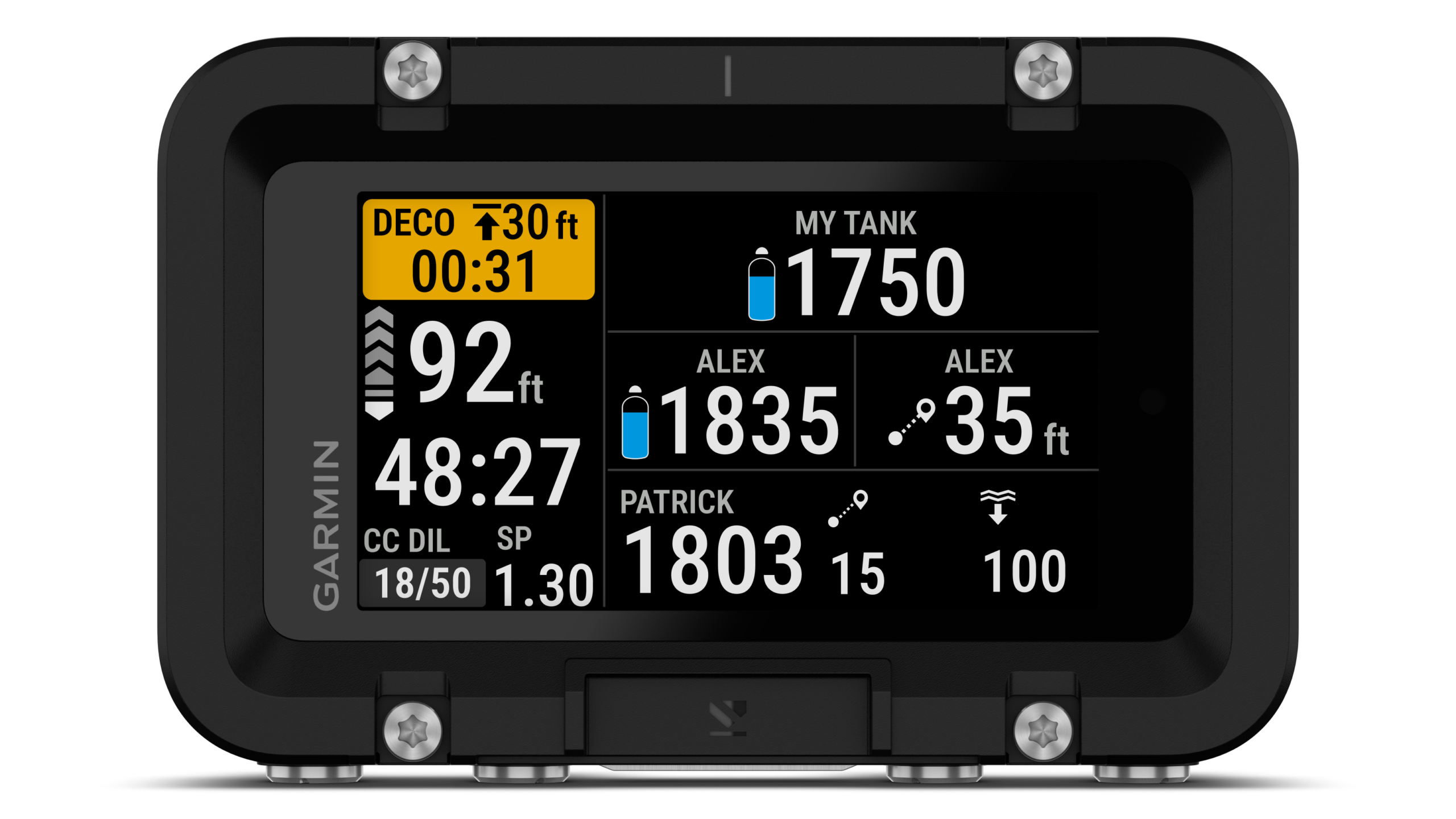 Wyświetlacz danych nurkowych Garmin
