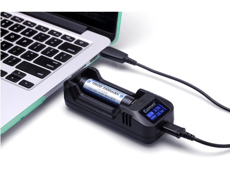 Ładowarka do akumulatorów KeepPower L1 LCD, Li-Ion, USB, 1 kanał 2 1438131926